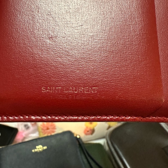 Saint Laurent Red Leather Wallet - Picture 4 of 15